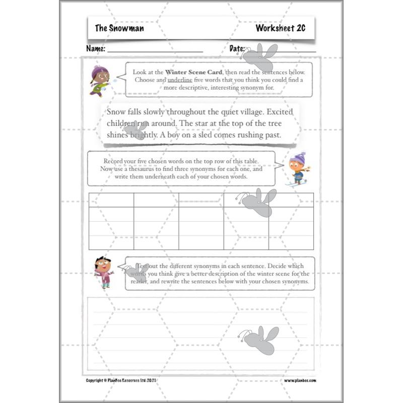 PlanBee The Snowman Activities Planning Pack | Year 3 English lessons
