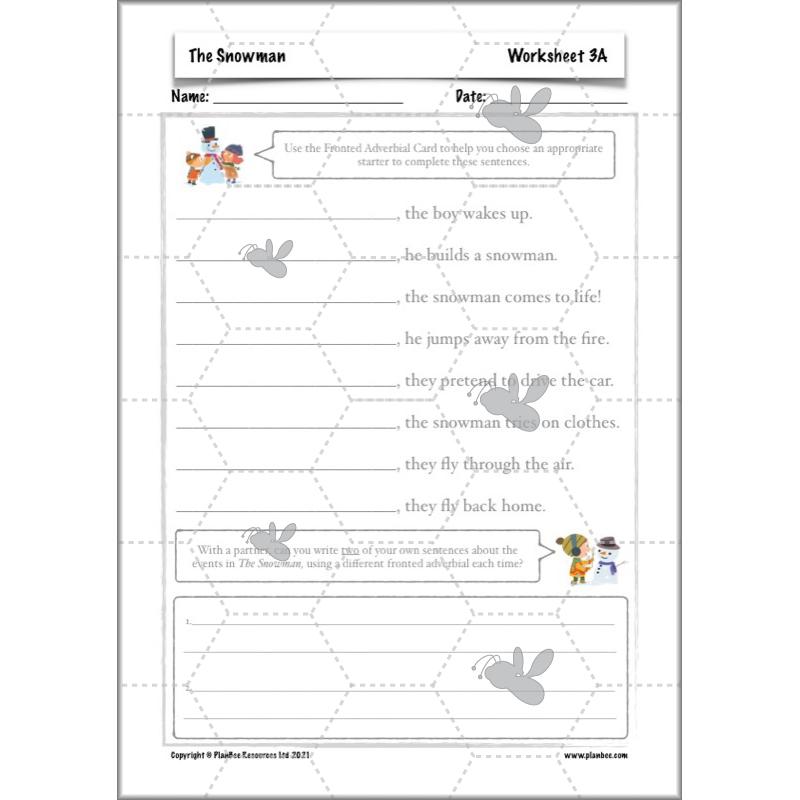 PlanBee The Snowman Activities Planning Pack | Year 3 English lessons