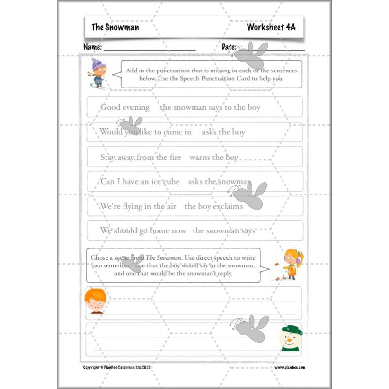 PlanBee The Snowman Activities Planning Pack | Year 3 English lessons