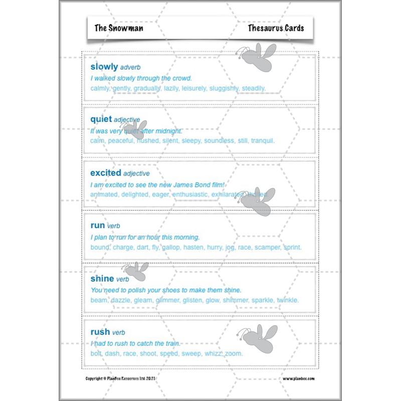 PlanBee The Snowman Activities Planning Pack | Year 3 English lessons