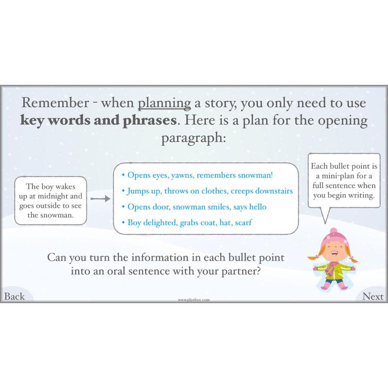 PlanBee The Snowman Activities Planning Pack | Year 3 English lessons