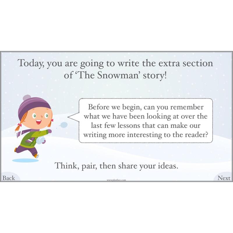 PlanBee The Snowman Activities Planning Pack | Year 3 English lessons