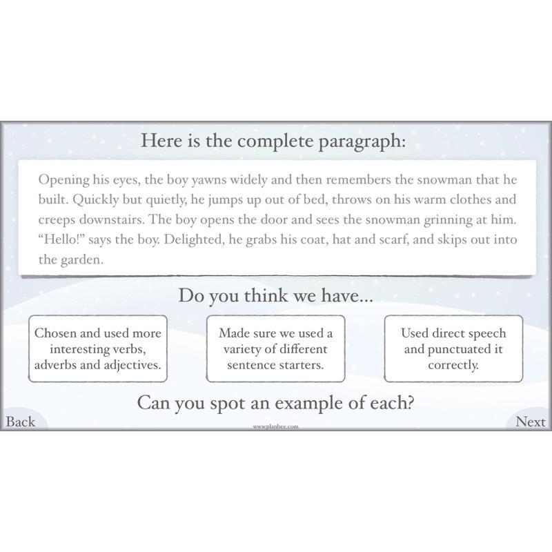 PlanBee The Snowman Activities Planning Pack | Year 3 English lessons