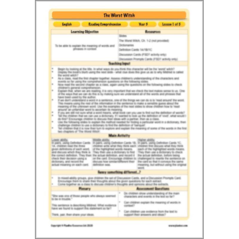 PlanBee The Worst Witch Characters English Pack by PlanBee