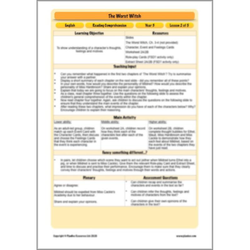 PlanBee The Worst Witch Characters English Pack by PlanBee