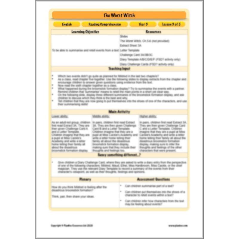 PlanBee The Worst Witch Characters English Pack by PlanBee