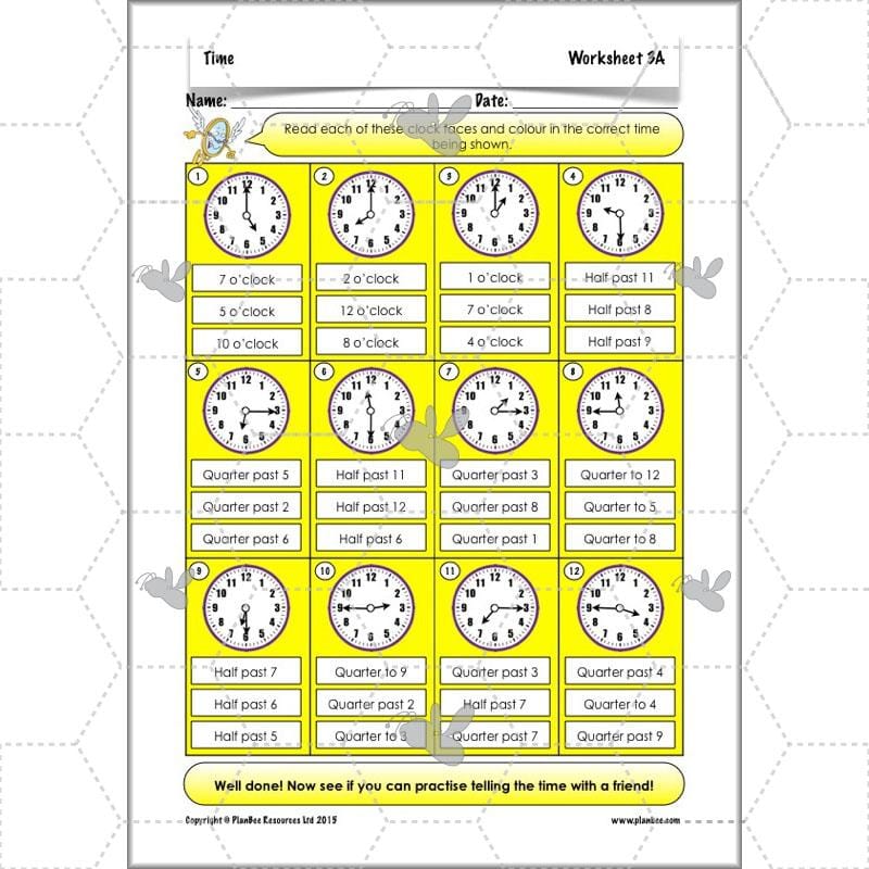 PlanBee Time: Year 3 Maths Lesson Plans, Word Problems and Worksheets