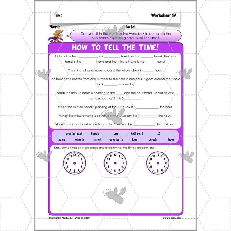PlanBee Time: Year 3 Maths Lesson Plans, Word Problems and Worksheets