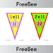 PlanBee Times Tables Bunting x11 | PlanBee FreeBees