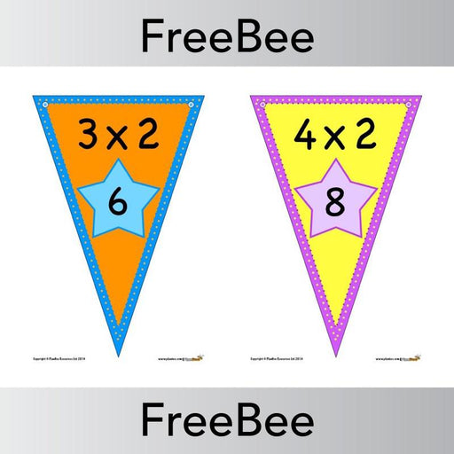 PlanBee Times Table Bunting x2 | PlanBee FreeBees