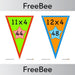 PlanBee Times Table Bunting x4 | PlanBee FreeBees