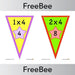 PlanBee Times Table Bunting x4 | PlanBee FreeBees