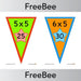 PlanBee Times Table Bunting x5 | PlanBee FreeBees