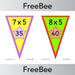 PlanBee Times Table Bunting x5 | PlanBee FreeBees
