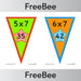 PlanBee Times Table Bunting x7 | PlanBee FreeBees