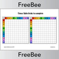 PlanBee Free Times Table Grid Printable Resources by PlanBee