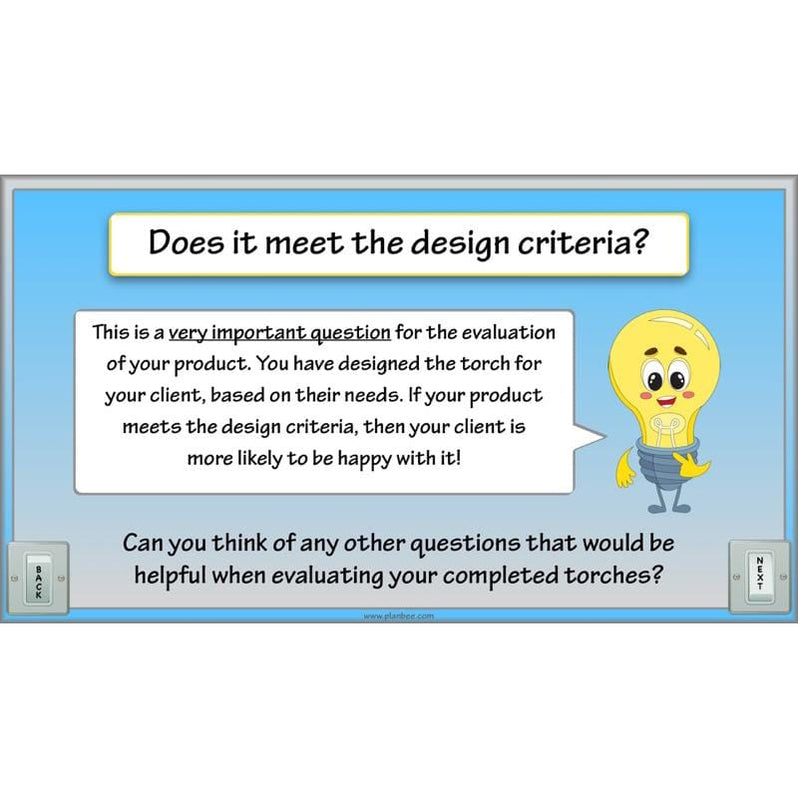 Torches KS2 Year 4 DT PDF lesson pack by PlanBee