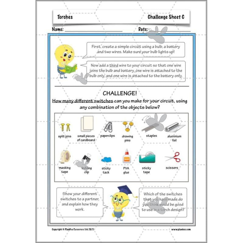 Torches KS2 Year 4 DT PDF lesson pack by PlanBee