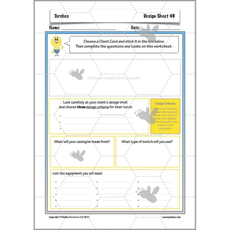 Torches KS2 Year 4 DT PDF lesson pack by PlanBee