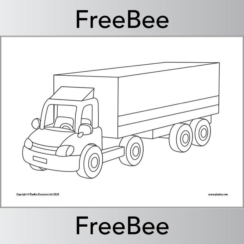 PlanBee FREE Transport Colouring Pages by PlanBee