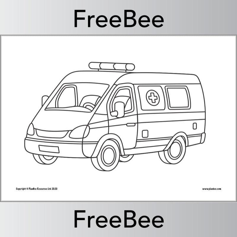 PlanBee FREE Transport Colouring Pages by PlanBee