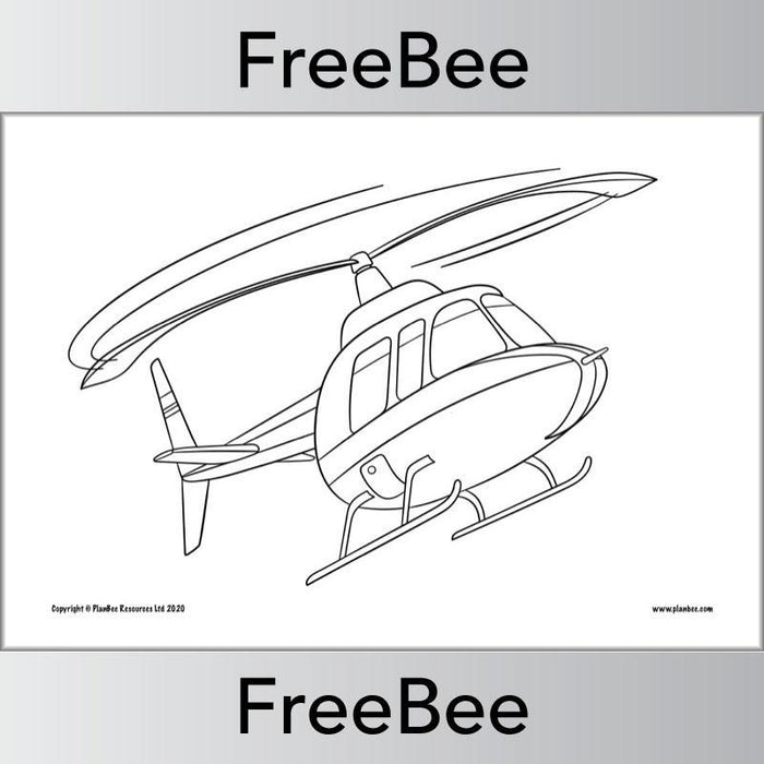 PlanBee FREE Transport Colouring Pages by PlanBee