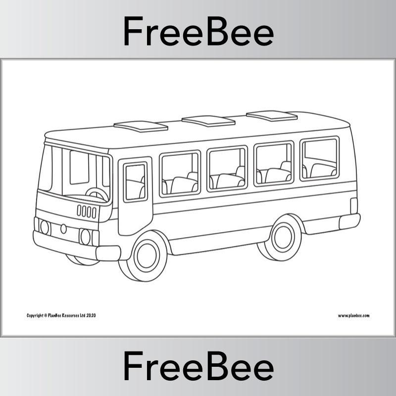 PlanBee FREE Transport Colouring Pages by PlanBee
