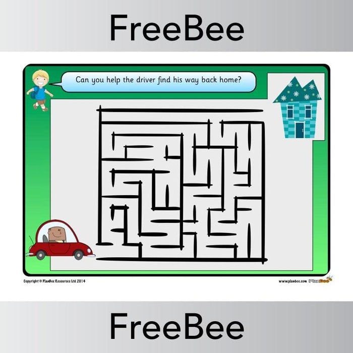 PlanBee Travel and Transport Maze | PlanBee FreeBees