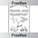 PlanBee Travel and Transport Topic Cover | PlanBee FreeBees