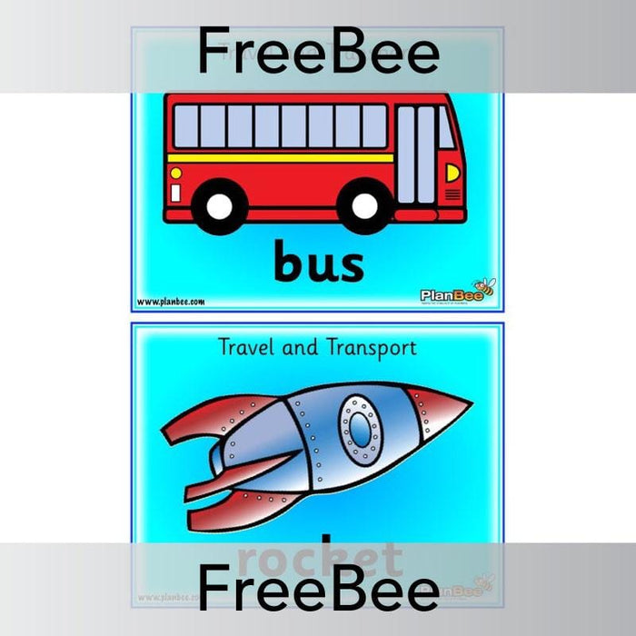 Travel and Transport Word Cards