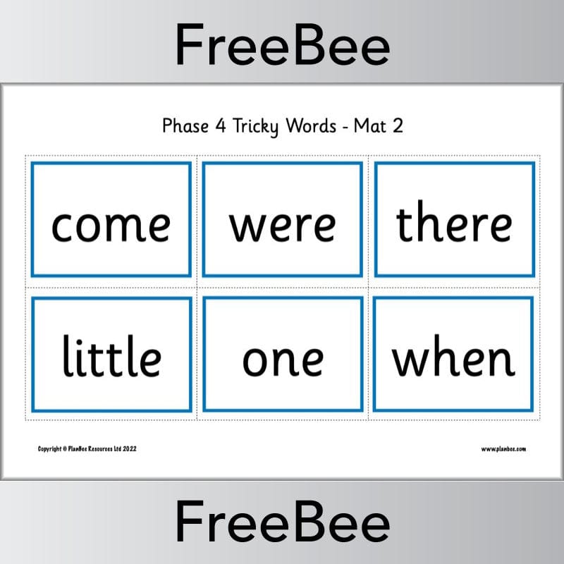 Downloadable Phase 4 Tricky Words Bingo Pack by PlanBee