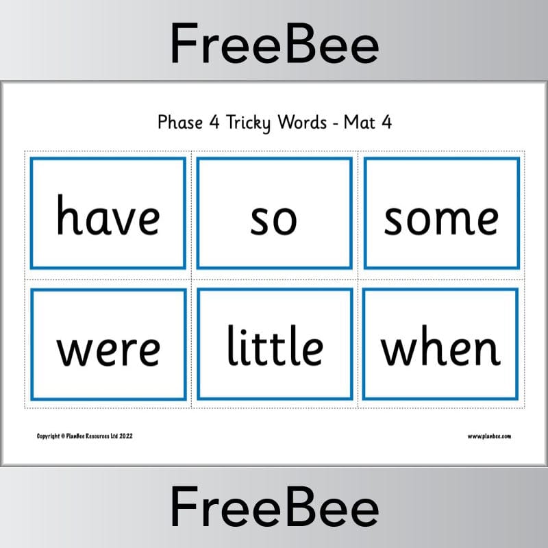 Downloadable Phase 4 Tricky Words Bingo Pack by PlanBee
