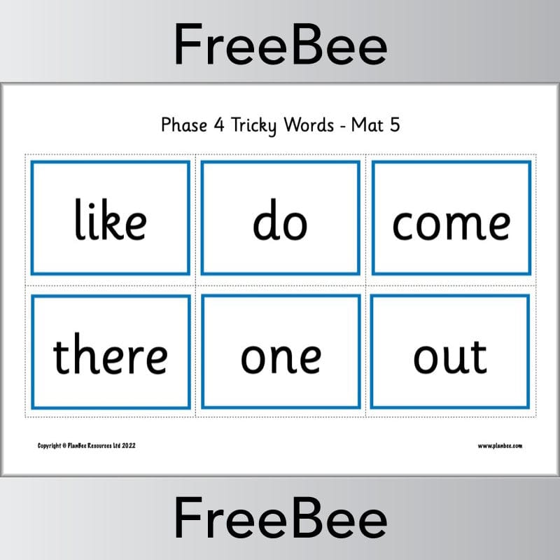 Downloadable Phase 4 Tricky Words Bingo Pack by PlanBee