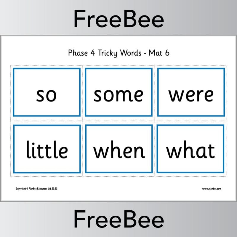 Downloadable Phase 4 Tricky Words Bingo Pack by PlanBee