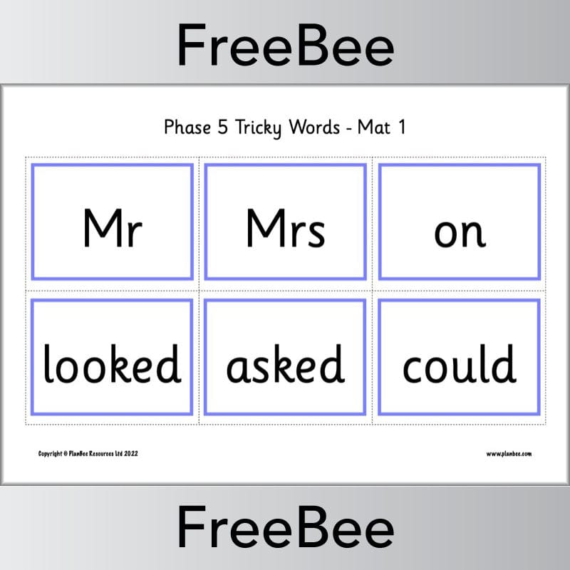 Downloadable Phase 5 Tricky Words Bingo Pack by PlanBee