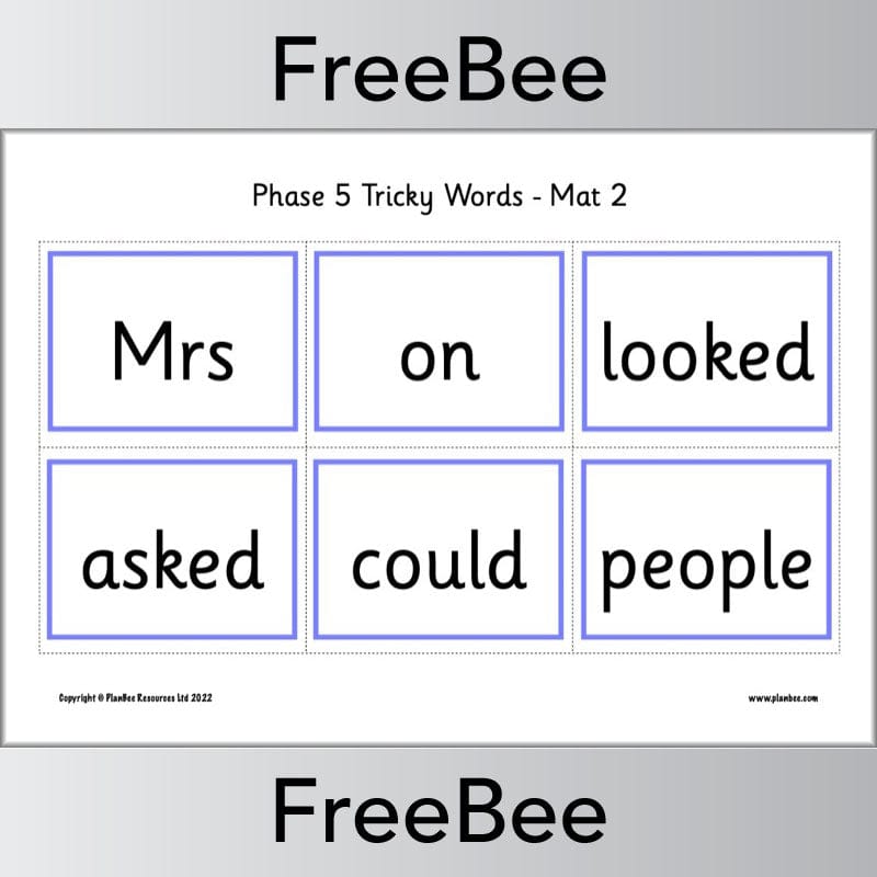 Downloadable Phase 5 Tricky Words Bingo Pack by PlanBee