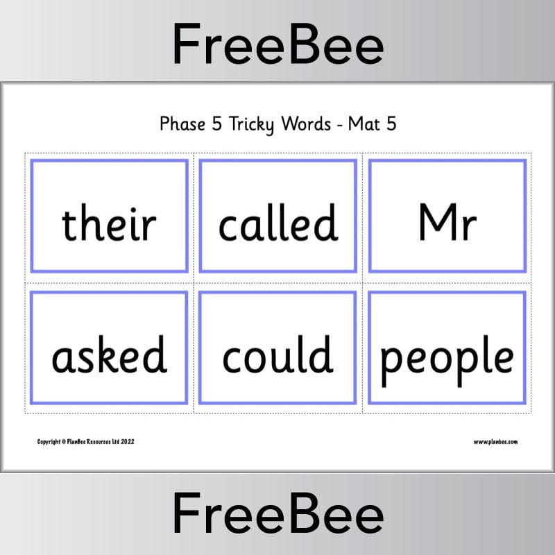 Downloadable Phase 5 Tricky Words Bingo Pack by PlanBee