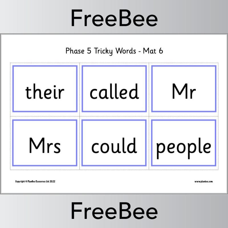 Downloadable Phase 5 Tricky Words Bingo Pack by PlanBee