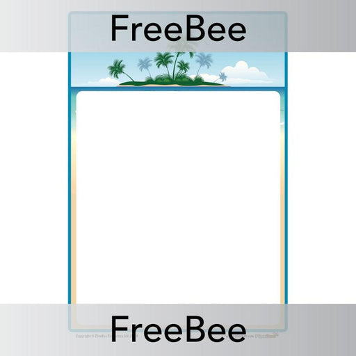 PlanBee Tropical Island Writing Frame | PlanBee FreeBees