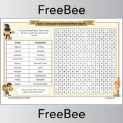 PlanBee FREE Tudor Crime and Punishment Word Search | PlanBee