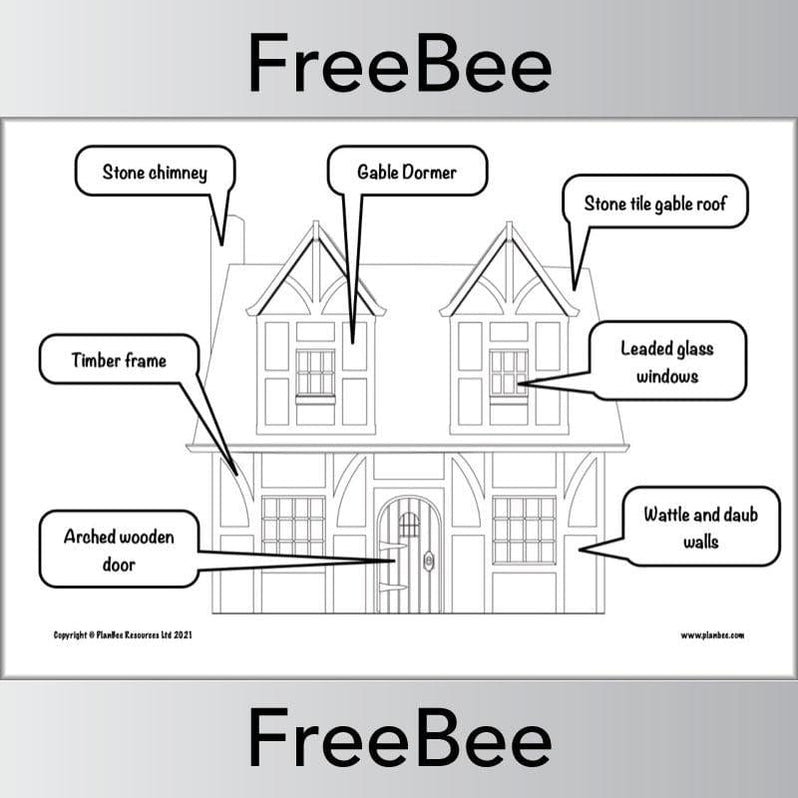 FREE Tudor House Outline by PlanBee