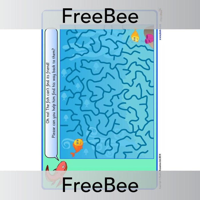 PlanBee Free Under the Sea Maze | PlanBee FreeBees