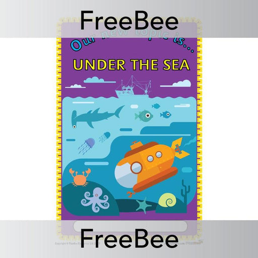 PlanBee Under The Sea Topic Cover | PlanBee FreeBees