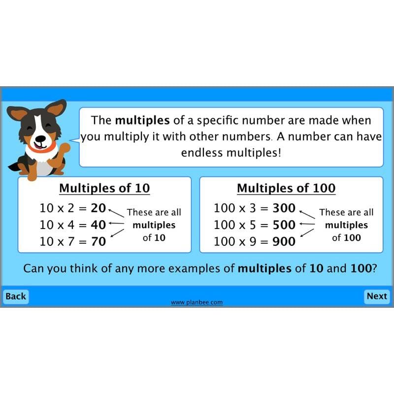 PlanBee Multiplying by Multiples of 10 and 100 - Year 3 Primary Maths Lesson