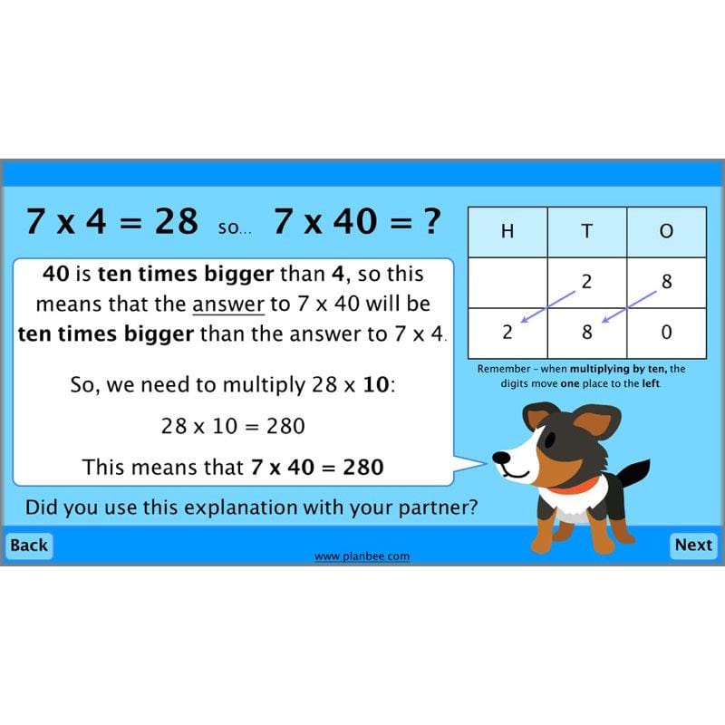 PlanBee Multiplying by Multiples of 10 and 100 - Year 3 Primary Maths Lesson