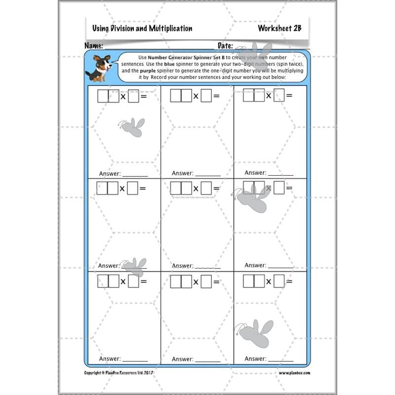PlanBee Multiplying by Multiples of 10 and 100 - Year 3 Primary Maths Lesson