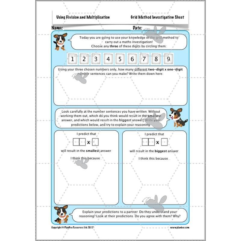 PlanBee Multiplying by Multiples of 10 and 100 - Year 3 Primary Maths Lesson