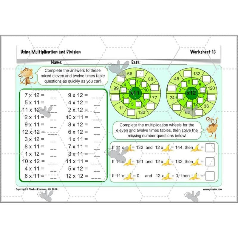 Using Multiplication and Division Year 4 Maths by PlanBee