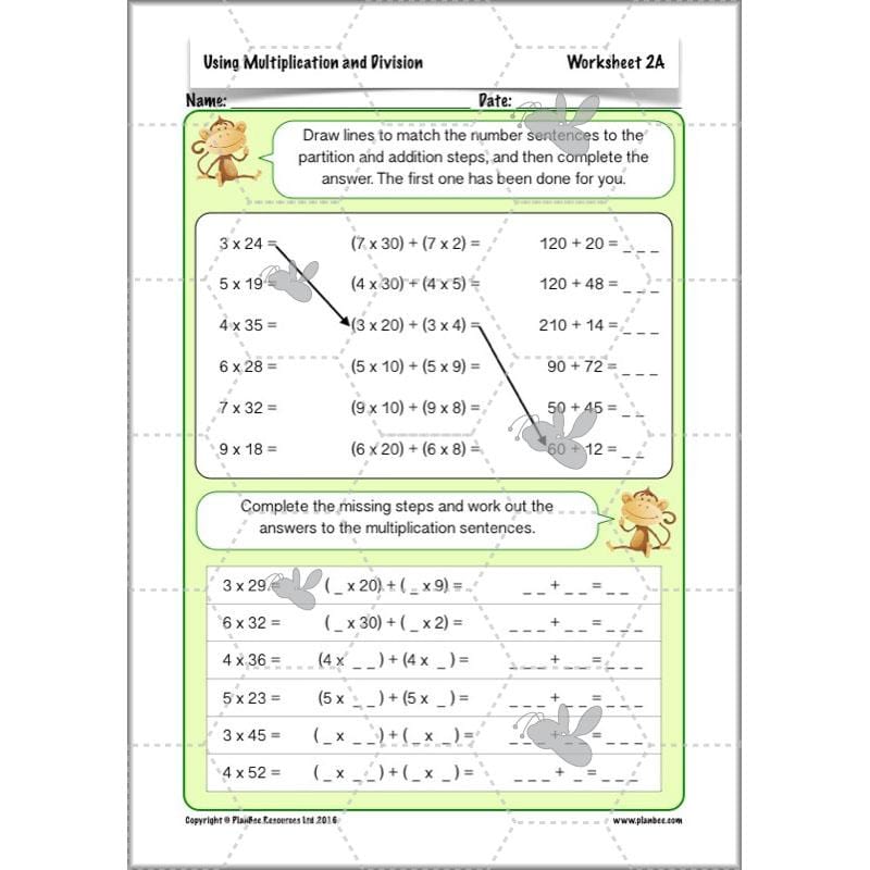 PlanBee Using Multiplication and Division: Year 4 Primary Maths Lesson Plans