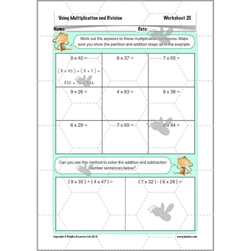 PlanBee Using Multiplication and Division: Year 4 Primary Maths Lesson Plans